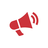 Red megaphone icon